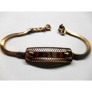 CA Arrow Makers' Mark, Carl Art Gold Filled 40s Sweetheart Chain Link Bracelet